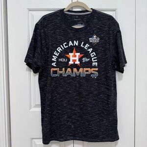 Houston Astros 2019 AL Champs Fanatics Tee Black Gray Orange Size L MLB